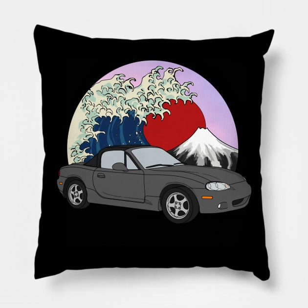 Gray NB Roadster Pillow by VanityChiks