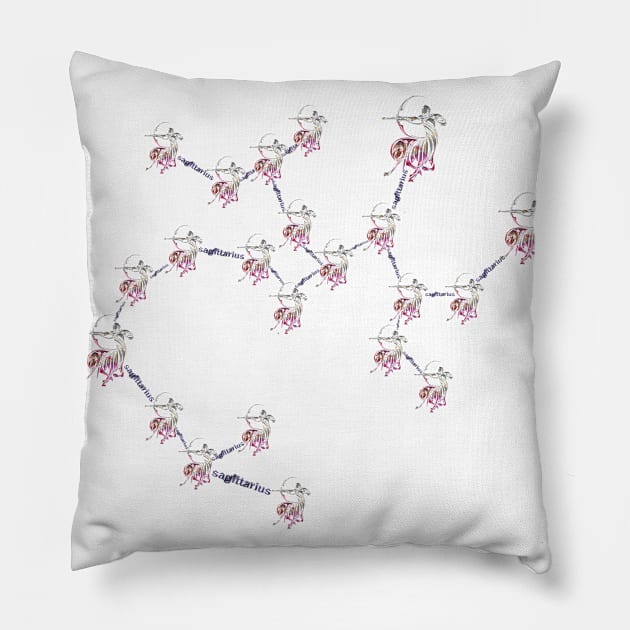 sagittarius zodiac constellation Pillow by INDONESIA68