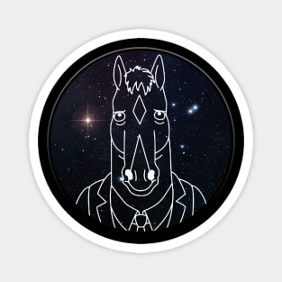 Space Bojack (B&W) Magnet