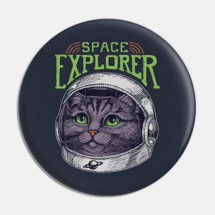 Dreamy Astronaut Cat2 Pin