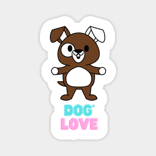 Love dog my family Magnet