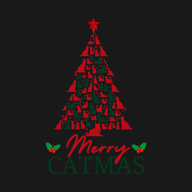 Merry Catmas Tree by Binsy