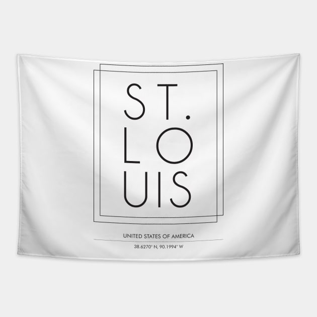 St Louis City Typography Tapestry by StudioGrafiikka