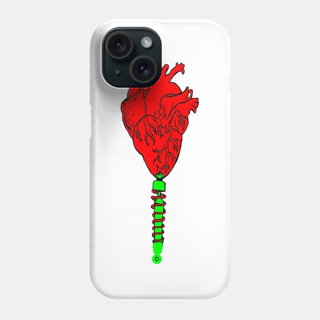 heart on shock absorber Phone Case by Oluwa290