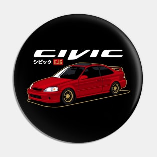 Civic ej6 JDM Cars Pin