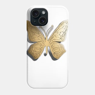 Butterfly Gold Shadow Silhouette Anime Style Collection No. 302 Phone Case