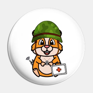 Funny hamster is a medic Pin