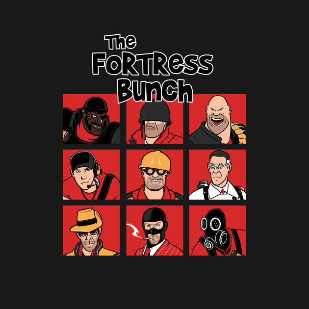 The Fortress Bunch (RED Team) - Team Fortress - T-Shirt
