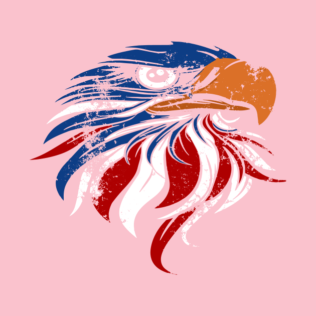 American Bald Eagle Flag by Xeire