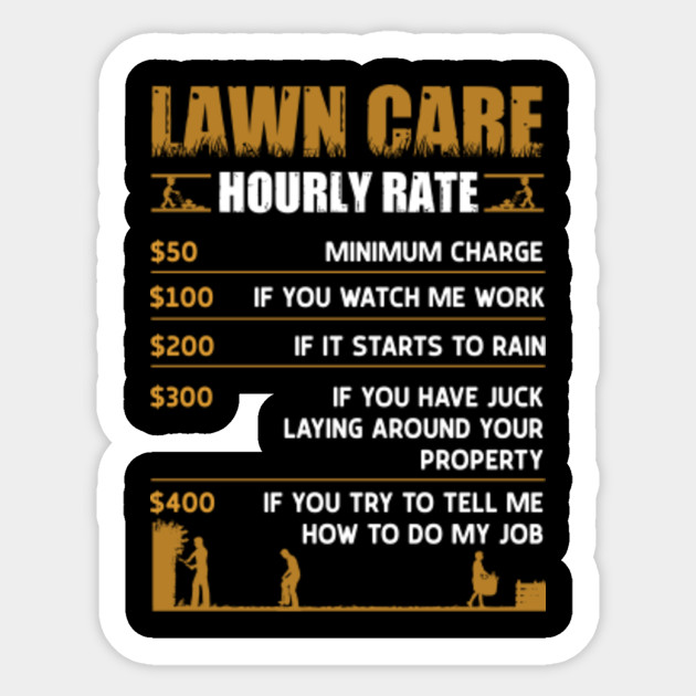 Funny Pricing Chart Lawn Mowing Tee Lawn Care Hourly Rate Lawn
