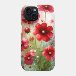 Red Cosmos Flower Phone Case
