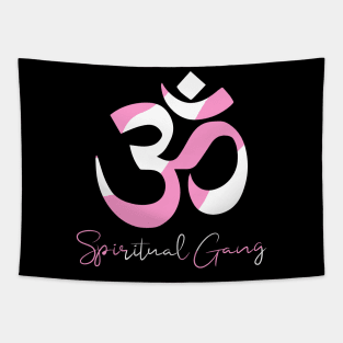 Spiritual Gang with om sign Yoga design Tapestry