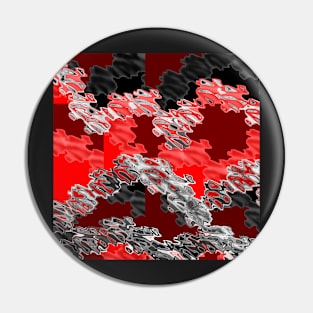 Red, black and grey Pin