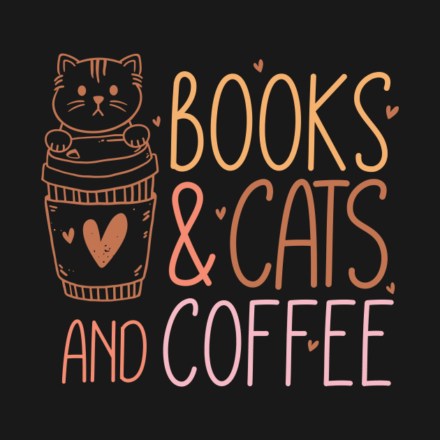 Books Cat Coffee by vamarik