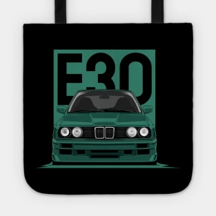 E30 Car Illustration - Green Tote