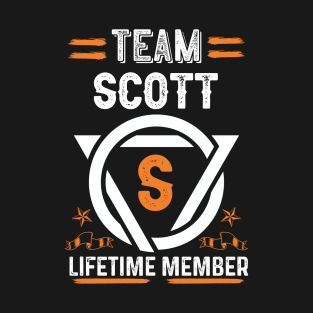 Team scott Lifetime Member, Family Name, Surname, Middle name T-Shirt