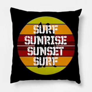 Sunrise Sunset Surfing Pillow