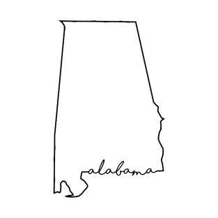 Alabama State Outline T-Shirt