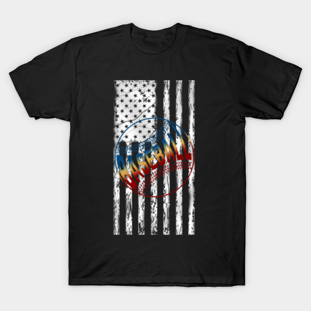 Discover baseball silhouette flag - Baseball Silhouette Flag - T-Shirt