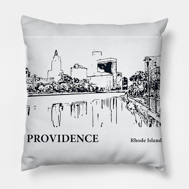 Providence - Rhode Island Pillow by Lakeric