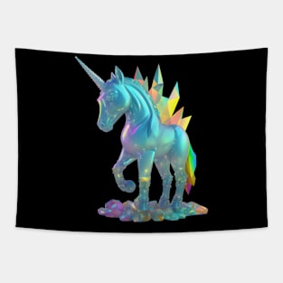 Sweet Crystal Unicorn Statue In All Its Glory Tapestry