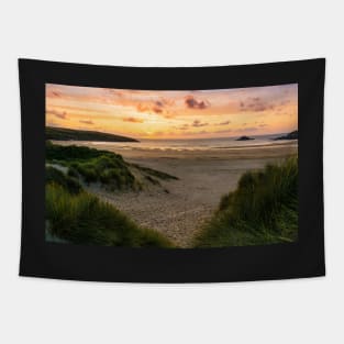 Crantock Sunset in the Dunes Tapestry