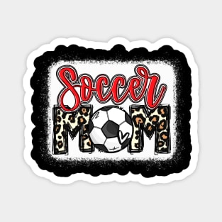 Soccer Mom Red Leopard Magnet