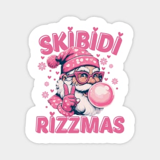 Skibidi Rizzmas Pink Santa Claus Magnet