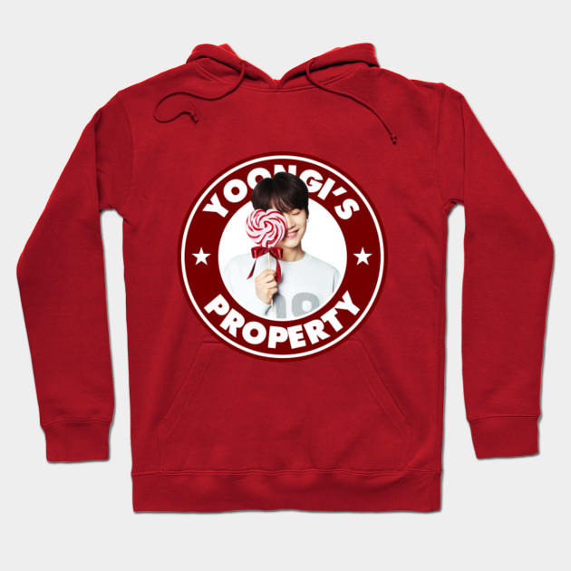 bts hoodie red