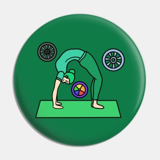 Yoga wheel pose Pin