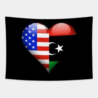 Half American Half Libyan - Gift for Libyan From Libya Tapestry