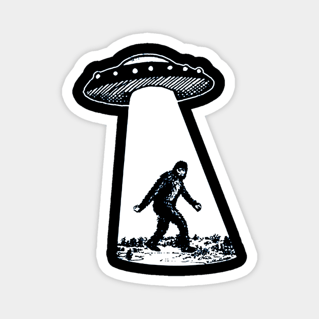 Bigfoot  UFO Magnet by bayudesignart45