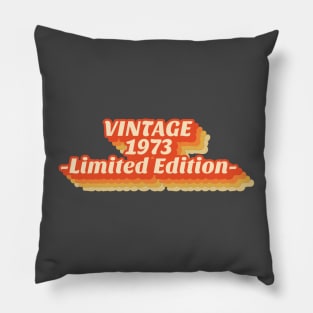 Vintage 1973 Limited Edition Retro Pillow