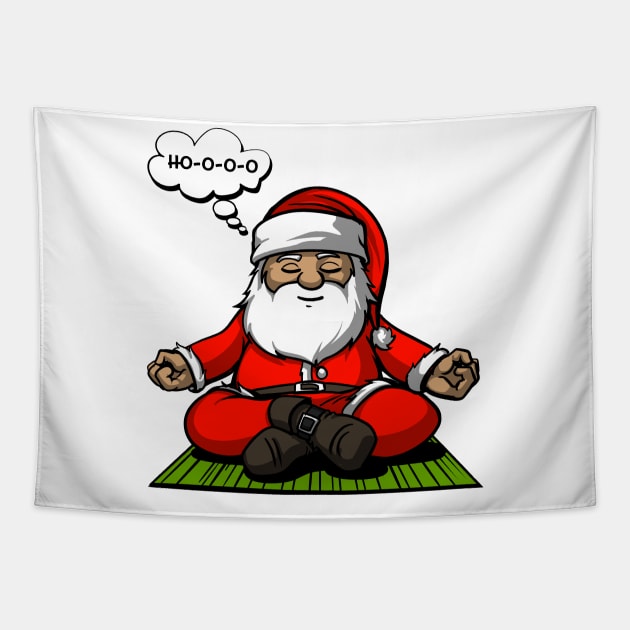 Santa Christmas Meditation Tapestry by underheaven