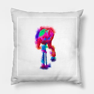 Flamingo Eating In Abstract Pillow