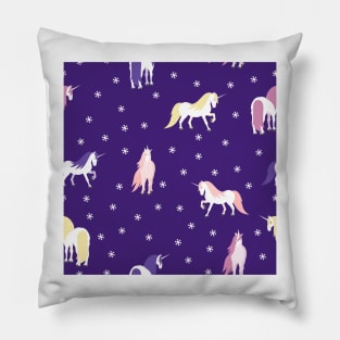 Unicorns and Snow Pillow