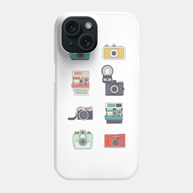 Cameras Sticker Pack 2 Phone Case by lowercasev