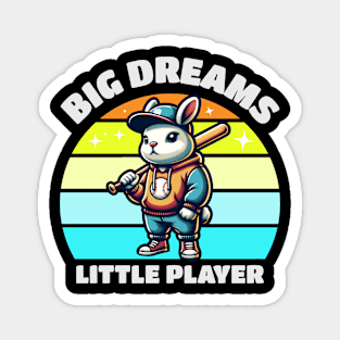 Future Baseball Player Big Dreams Little Player Magnet