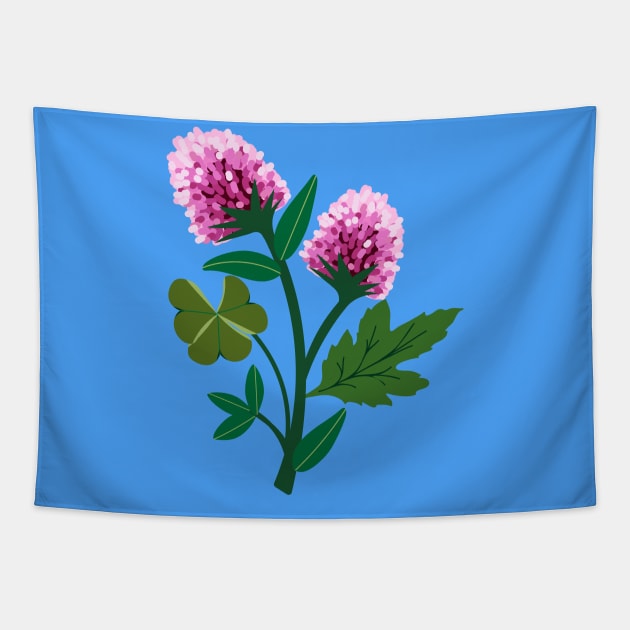 Clover flowers Tapestry by Jennifer Ladd