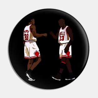 Michael Jordan And Scottie Pippen Throwback Chicago Bulls NBA Pin