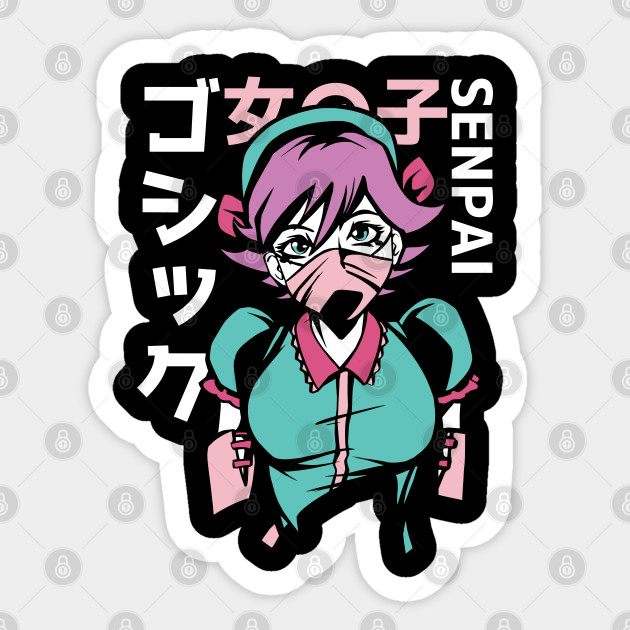 Pastel Goth Anime Girl Anime Girls Sticker Teepublic