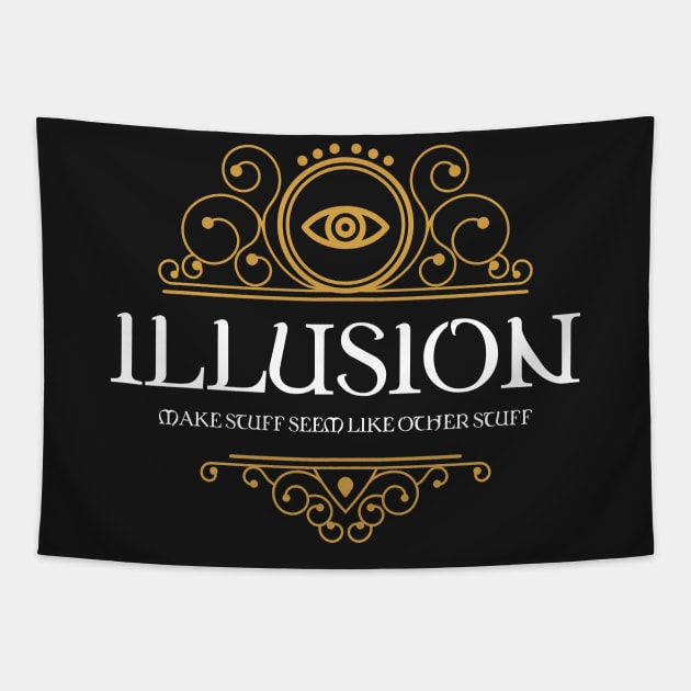 Illusion Magic Wizards Dungeons Crawler and Dragons Slayer Tapestry by pixeptional