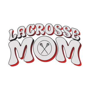 Lacrosse Mom Halftone Retro T-Shirt