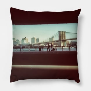 Two Bridges, Manhattan, NYC Pillow