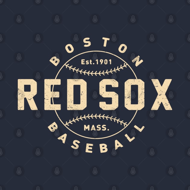 Vintage Boston Red Sox 3 by Buck Tee Originals by Buck Tee