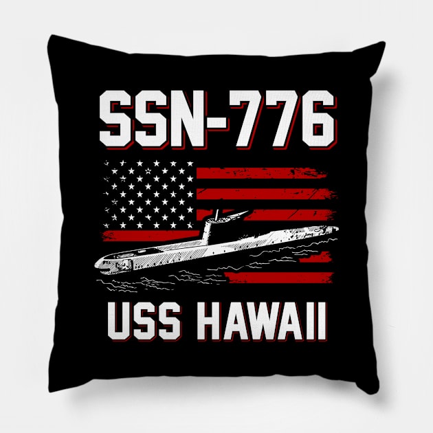 SSN-776 USS Hawaii T-Shirt Pillow by Zone32