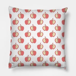 Apple White Pattern Pillow