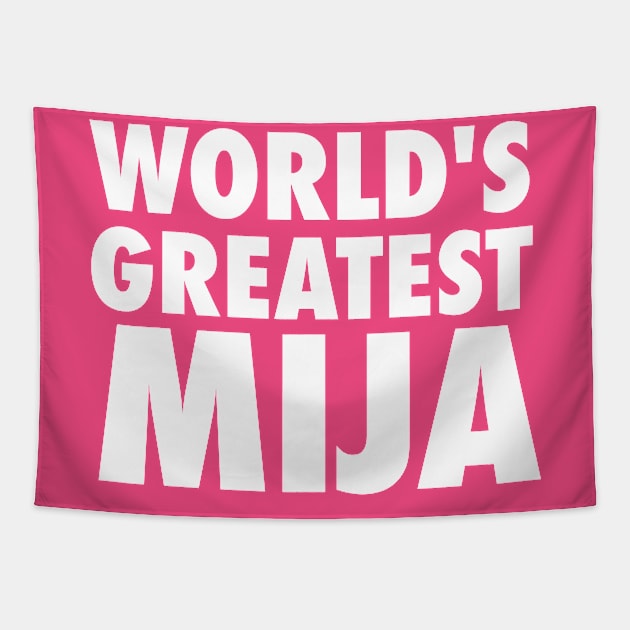 World's Greatest Mija - Grunge design Tapestry by verde