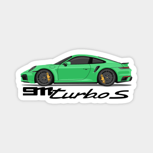 supercar 911 turbo s 992 green Magnet