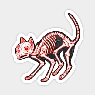 Cute Skeleton Cat Magnet